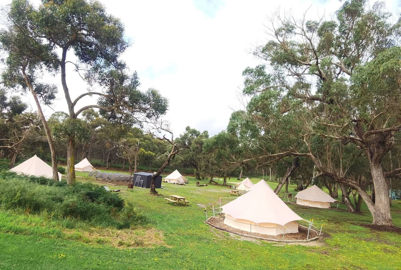 Glamping tent village