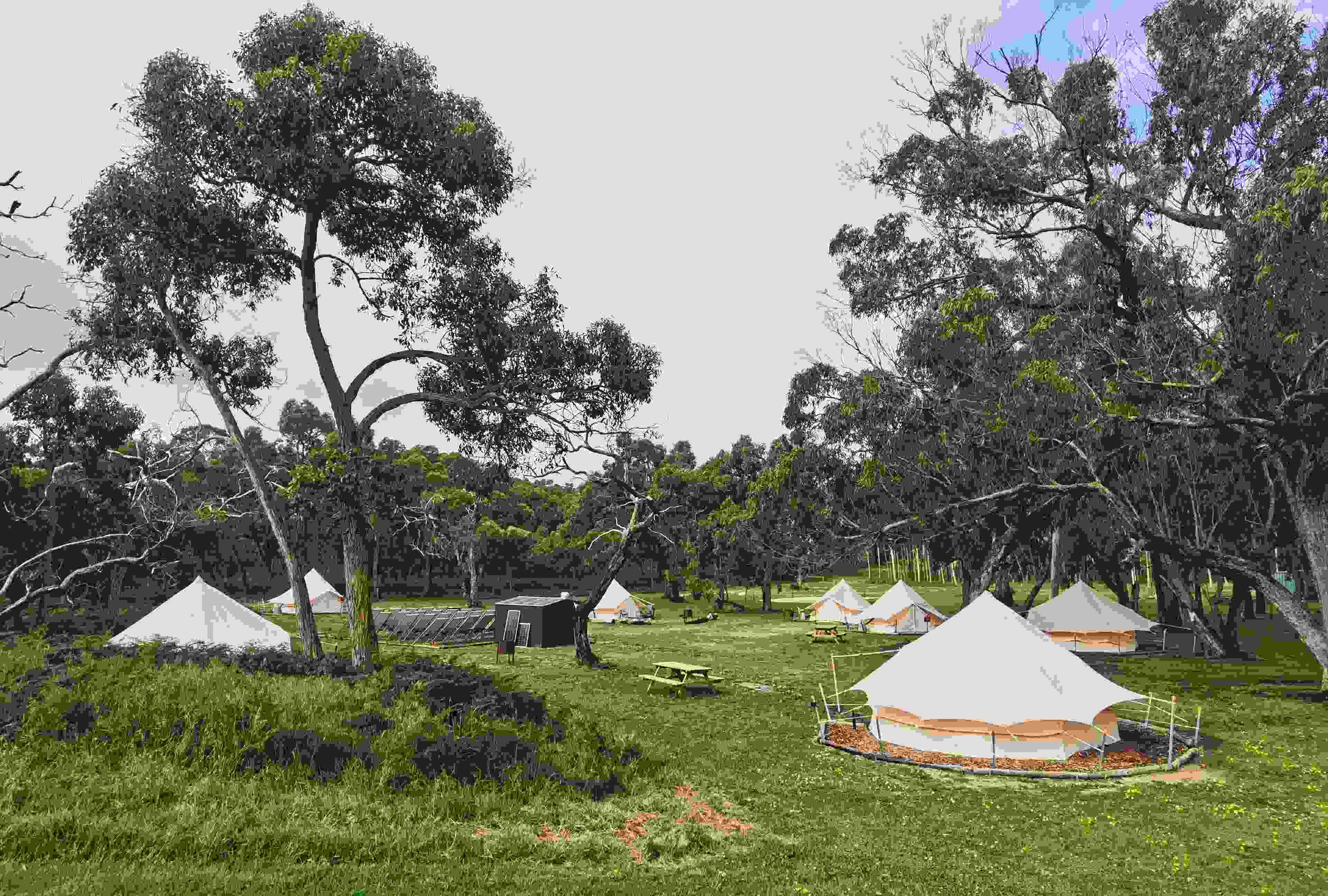 Glamping tent village